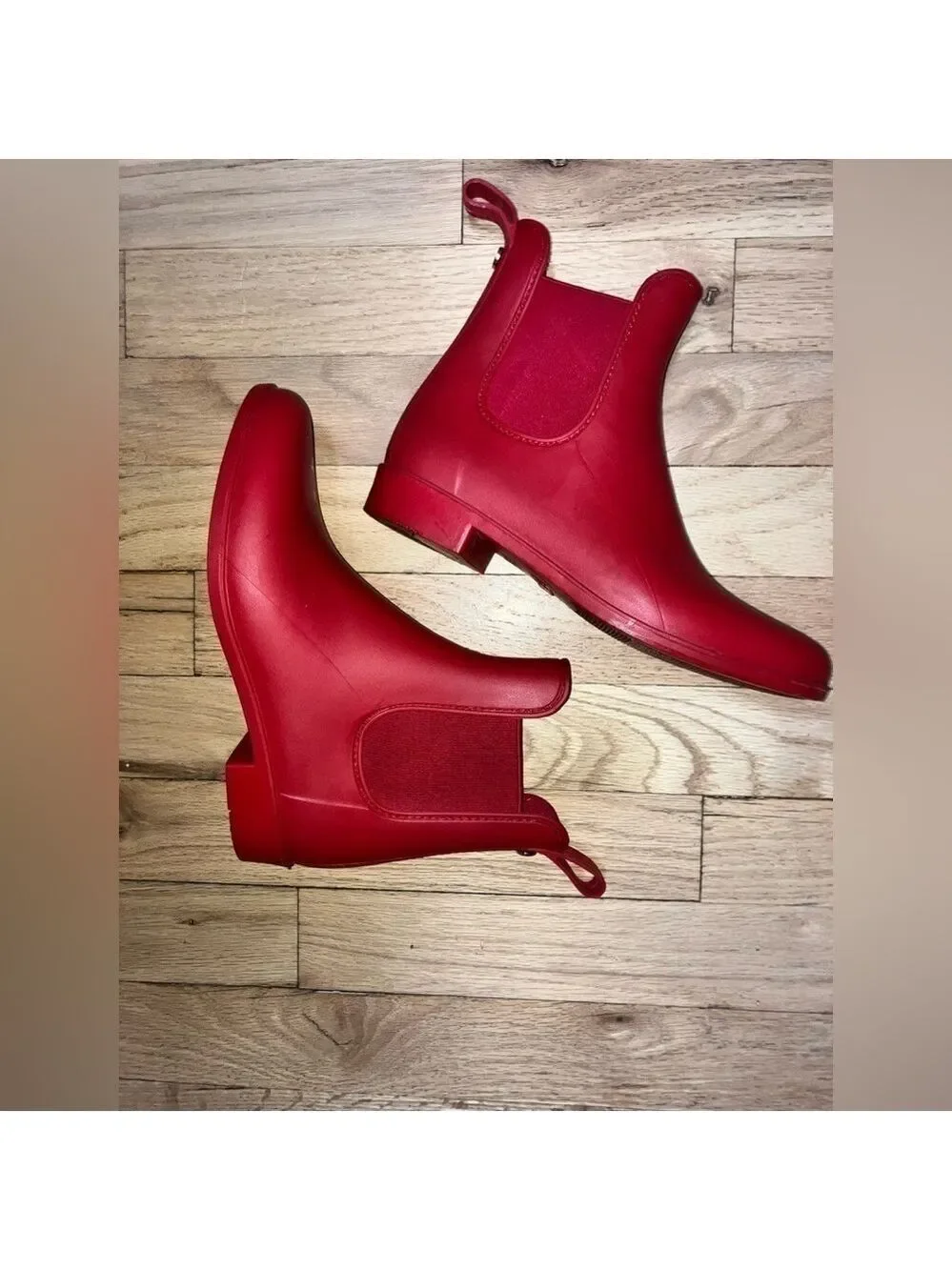 Sam Edelman Big Kids 3.5 Welles Vibrant Red Rain Boots perfect condition!